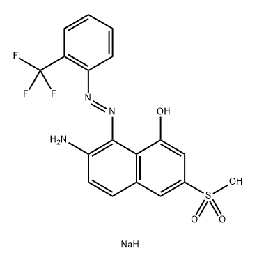 sodium 6-amino-4-hydroxy-5-[[2-(trifluoromethyl)phenyl]azo]naphthalene-2-sulphonate Structure