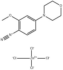 2-Methoxy-4-morpholinobenzenediazonium chloride zinc chloride double salt Structure