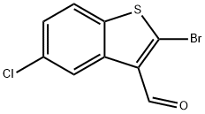 2-BROMO-5-CHLORO-1-BENZOTHIOPHENE-3-CARBALDEHYDE Structure