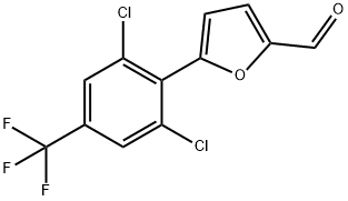 5-[2,6-DICHLORO-4-(TRIFLUOROMETHYL)PHENYL]-2-FURALDEHYDE Structure