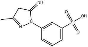 m-(4,5-dihydro-5-imino-3-methyl-1H-pyrazol-1-yl)benzenesulphonic acid Structure