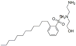 dodecylbenzenesulphonic acid, compound with 2-[(2-aminoethyl)amino]ethanol (1:1) Structure