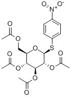 4'-Nitrophenyl-2,3,4,6-tetra-O-acetyl-1-thio-β-D-glucopyranosid Structure
