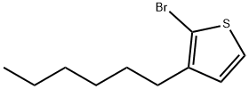 2-bromo-3-hexylthiophene Structure