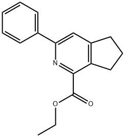 ETHYL 3-PHENYL-6,7-DIHYDRO-5H-CYCLOPENTA[C]PYRIDINE-1-CARBOXYLATE Structure