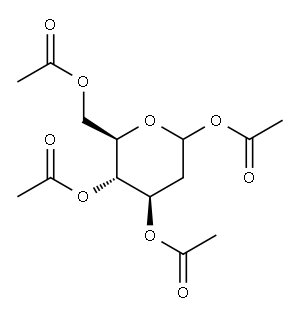 1,3,4,6-Tetra-O-acetyl-2-deoxy-D-glucopyranose Structure