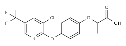 2-[4-[3-chloro-5-(trifluoromethyl)pyridin-2-yl]oxyphenoxy]propanoic acid Structure