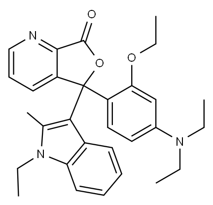 5-[4-(diethylamino)-2-ethoxyphenyl]-5-(1-ethyl-2-methyl-1H-indol-3-yl)furo[3,4-b]pyridin-7(5H)-one  Structure