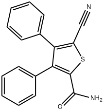 5-CYANO-3,4-DIPHENYLTHIOPHENE-2-CARBOXAMIDE Structure