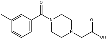 [4-(3-Methyl-benzoyl)-piperazin-1-yl]-aceticacid Structure