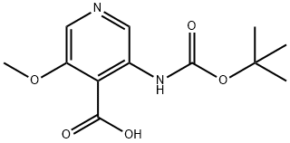 3-(TERT-BUTOXYCARBONYLAMINO)-5-METHOXYISONICOTINIC ACID Structure
