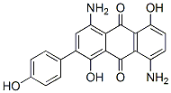 4,8-diamino-1,5-dihydroxy-2-(4-hydroxyphenyl)anthraquinone  Structure