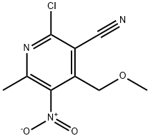 6-CHLORO-5-CYANO-4-METHOXYMETHYL-3-NITRO-2-PICOLINE Structure