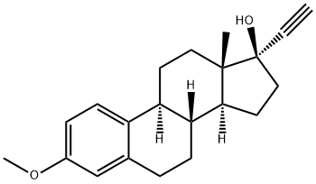 17a-Ethynyl-1,3,5(10)-estratriene-3,17b-diol 3-methyl ether Structure