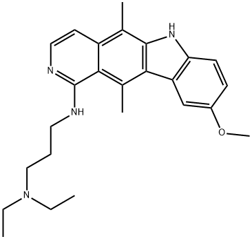 N,N-diethyl-N'-(9-methoxy-5,11-dimethyl-6H-pyrido[4,3-b]carbazol-1-yl)propane-1,3-diamine Structure