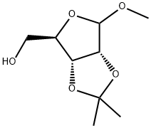 Methyl-2,3-O-isopropylidene-D-ribofuranoside Structure