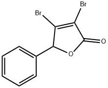 3,4-DIBROMO-5-PHENYL-2(5H)-FURANONE Structure
