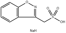 1,2-Benzisoxazole-3-methanesulfonic acid sodium salt Structure