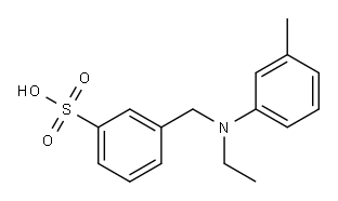 3-((ethyl(m-tolyl)amino)methyl)benzenesulfonic acid Structure