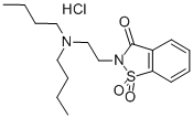 1,2-Benzisothiazol-3(2H)-one, 2-(2-(dibutylamino)ethyl)-, 1,1-dioxide,  hydrochloride Structure