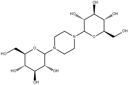 Piperazine, 1,4-di(D-glucosyl)- Structure