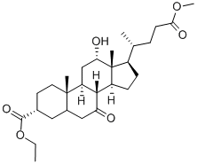 3-alpha-Ethoxycarbonyl-12-alpha-hydroxy-7-oxocholan-24-oic acid, methy l ester Structure