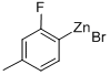 2-FLUORO-4-METHYLPHENYLZINC BROMIDE Structure