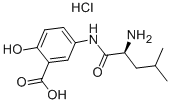 L-LEUCINE 3-CARBOXY-4-HYDROXYANILIDE HYDROCHLORIDE Structure