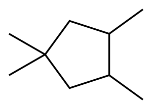 1,1,3,4-TETRAMETHYLCYCLOPENTANE Structure