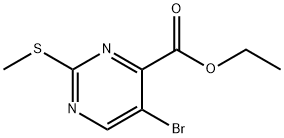 4-PyriMidinecarboxylic acid, 5-broMo-2-(Methylthio)-, ethyl ester Structure