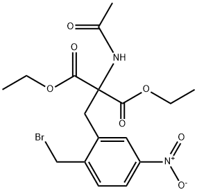 DIETHYL 2-(ACETAMIDO)-2-(2-(BROMOMETHYL)-5-NITROBENZYL)MALONATE Structure