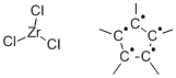 Pentamethylcyclopentadienyl zirconium trichloride Structure