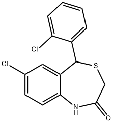 7-CHLORO-5-(2-CHLOROPHENYL)-1,5-DIHYDRO-4,1-BENZOTHIAZEPIN-2(3H)-ONE Structure