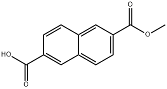2,6-naphthalenedicarboxylic acid, monomethyl ester Structure