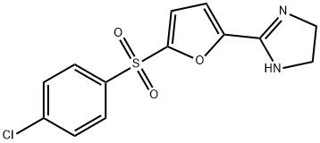 1H-Imidazole, 4,5-dihydro-2-(5-((4-chlorophenyl)sulfonyl)-2-furanyl)- Structure