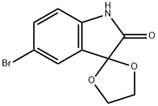5''-BROMOSPIRO[1,3-DIOXOLANE-2,3''-INDOL]-2''(1''H)-ONE Structure