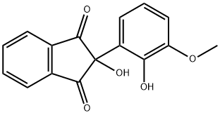 (Hydroxy-2-methoxy-3-phenyl)-2-hydroxy-2-indandione-1,3 Structure