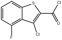 3-chloro-4-fluoro-1-benzothiophene-2-carbonyl chloride Structure