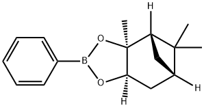 (1R,2R,6S,8R)-2,9,9-Trimethyl-4-phenyl-3,5-dioxa-4-boratricyclo[6.1.1.06]decane Structure