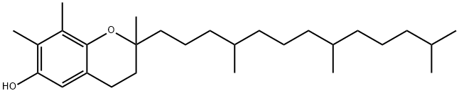 3,4-dihydro-2,7,8-trimethyl-2-(4,8,12-trimethyltridecyl)-2H-benzopyran-6-ol  Structure