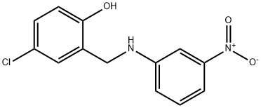 4-CHLORO-2-[(3-NITROANILINO)METHYL]BENZENOL Structure