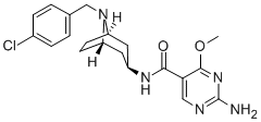 2-Amino-N-(8-(p-chlorobenzyl)-3-beta-nortropanyl)-4-methoxy-5-pyrimidi necarboxamide Structure