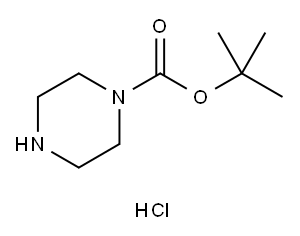 BOC-PIPERAZINE HYDROCHLORIDE Structure