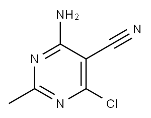 4-AMINO-6-CHLORO-2-METHYLPYRIMIDINE-5-CARBONITRILE Structure