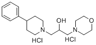 1-Piperidineethanol, alpha-(4-morpholinylmethyl)-4-phenyl-, dihydrochl oride Structure