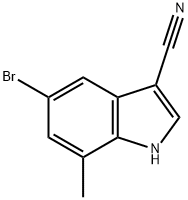 1H-Indole-3-carbonitrile, 5-bromo-7-methyl- Structure