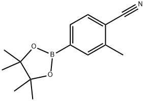 2-Methyl-4-(4,4,5,5-tetramethyl-[1,3,2]dioxaborolan-2-yl)-benzonitrile
 Structure