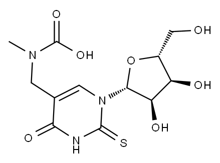 5-(carboxymethylaminomethyl)-2-thiouridine Structure