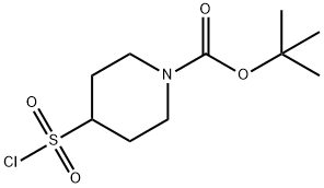 4-CHLOROSULFONYL-PIPERIDINE-1-CARBOXYLIC ACID TERT-BUTYL ESTER Structure