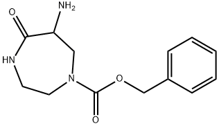 6-AMINO-5-OXO-[1,4]DIAZEPANE-1-CARBOXYLIC ACID BENZYL ESTER
 Structure